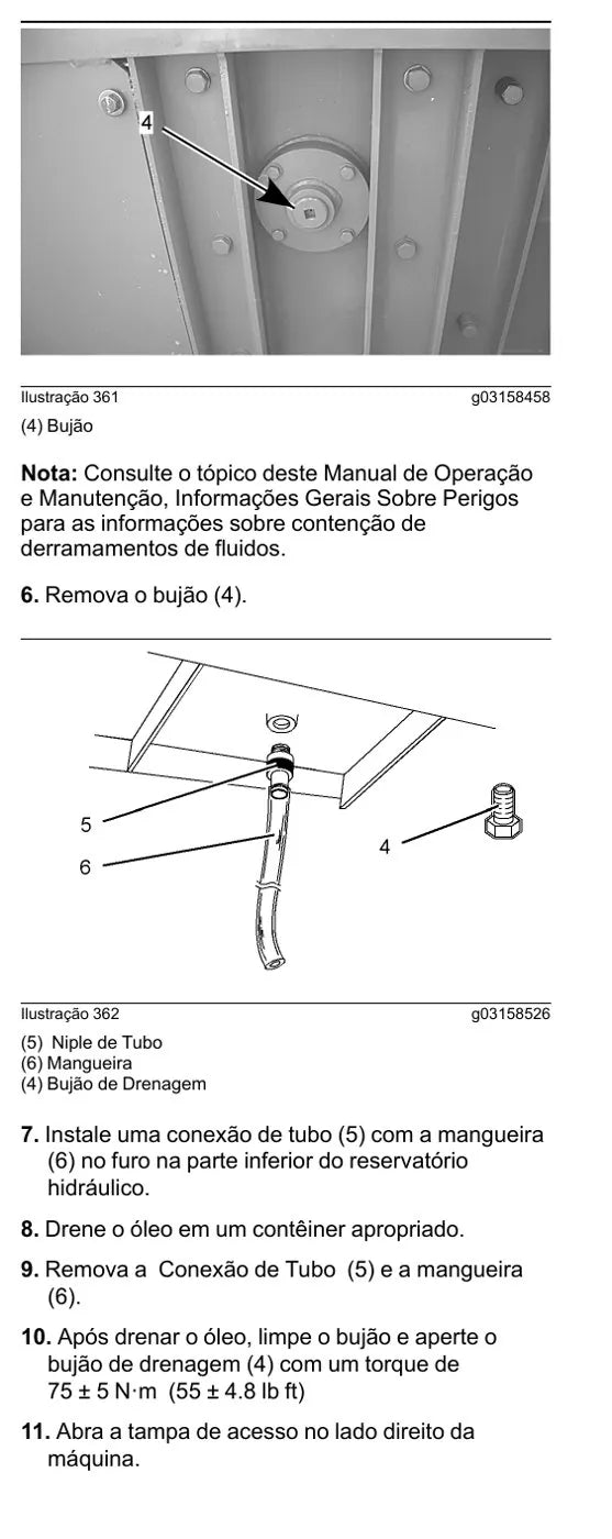 Manual do Operador Caterpillar 312D2 e 313D2 — página interna 1