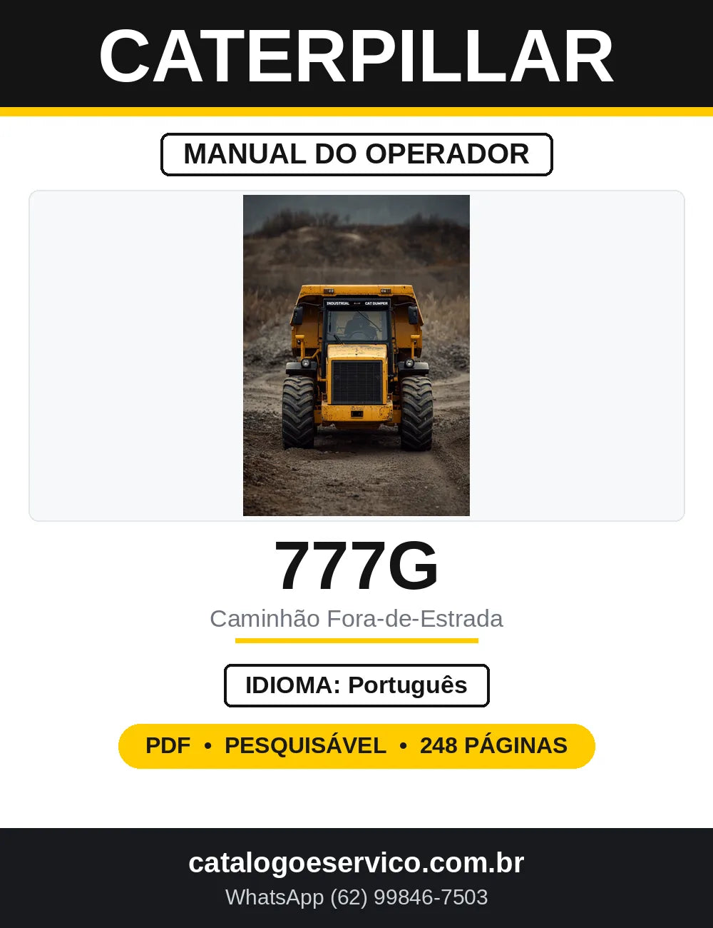 Manual do Operador Caterpillar 777G — capa
