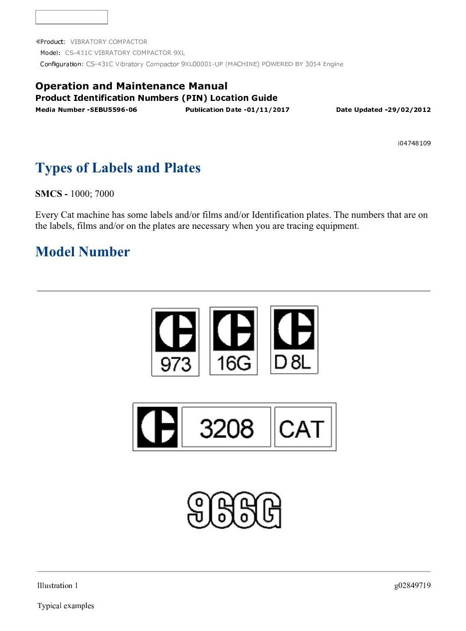 Manual do Operador Caterpillar CS-431C — Rolo compactador Caterpillar CS-431C - print 2