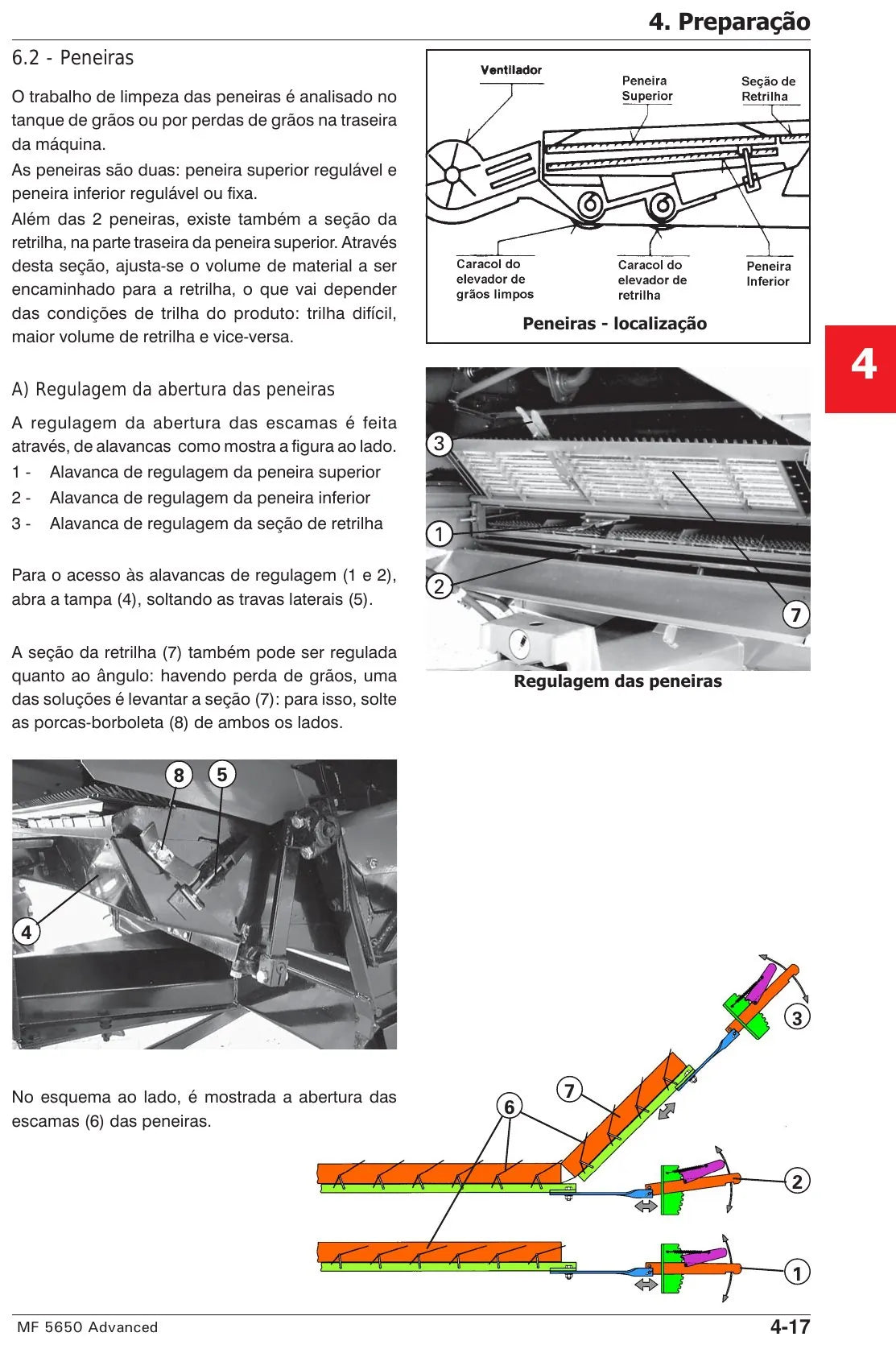 Manual do Operador — Colheitadeira Massey Ferguson MF 5650 (Advanced · 2008) — página interna