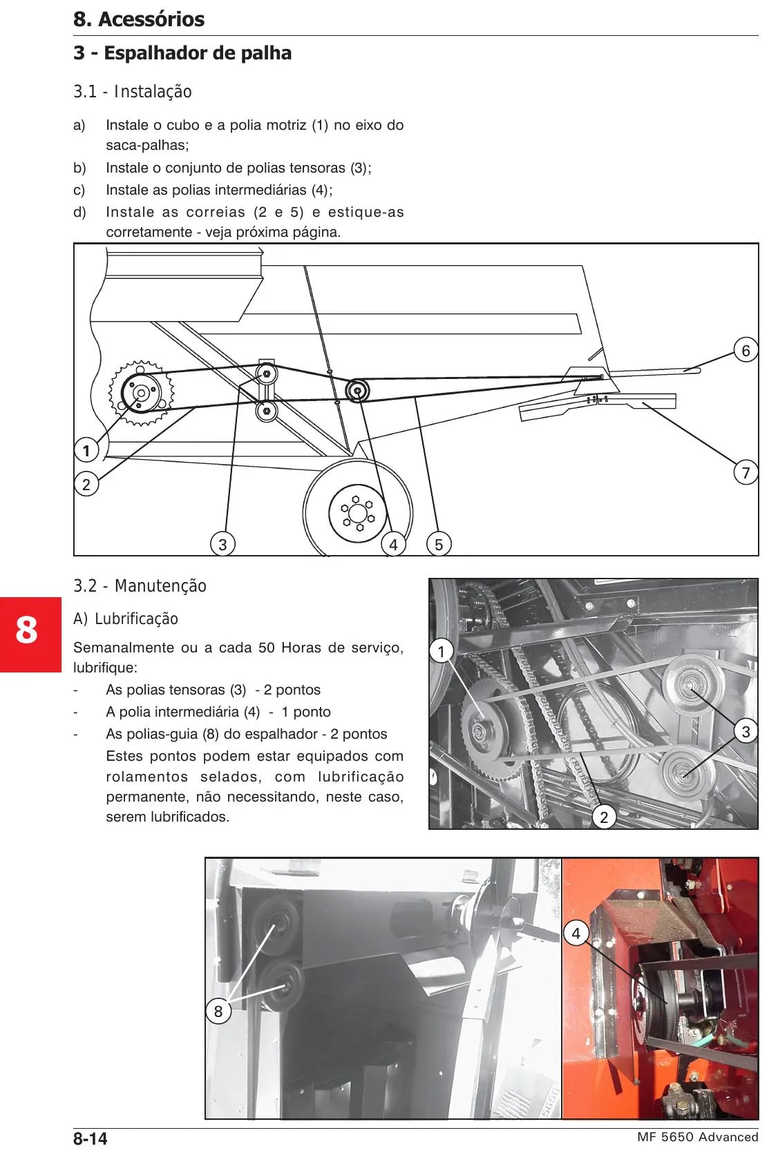 Manual do Operador — Colheitadeira Massey Ferguson MF 5650 (Advanced · 2008) — página interna