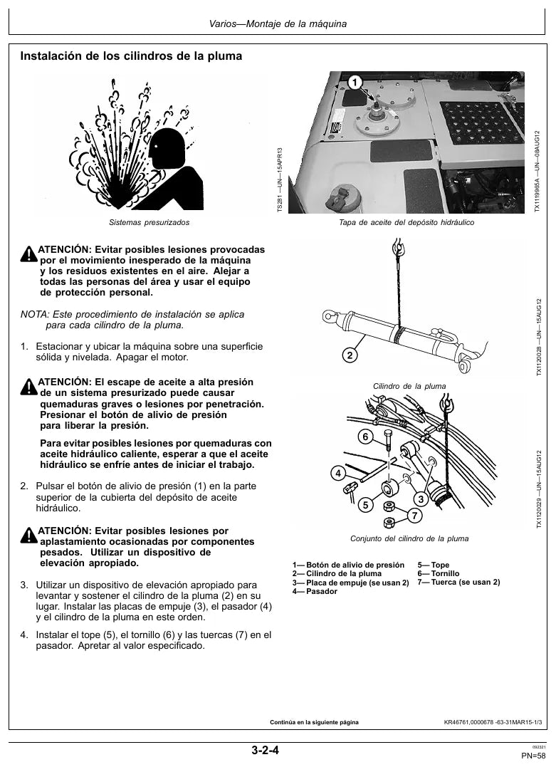 Página interna 3 — Manual do Operador John Deere Escavadeiras 250GLC e 290GLC
