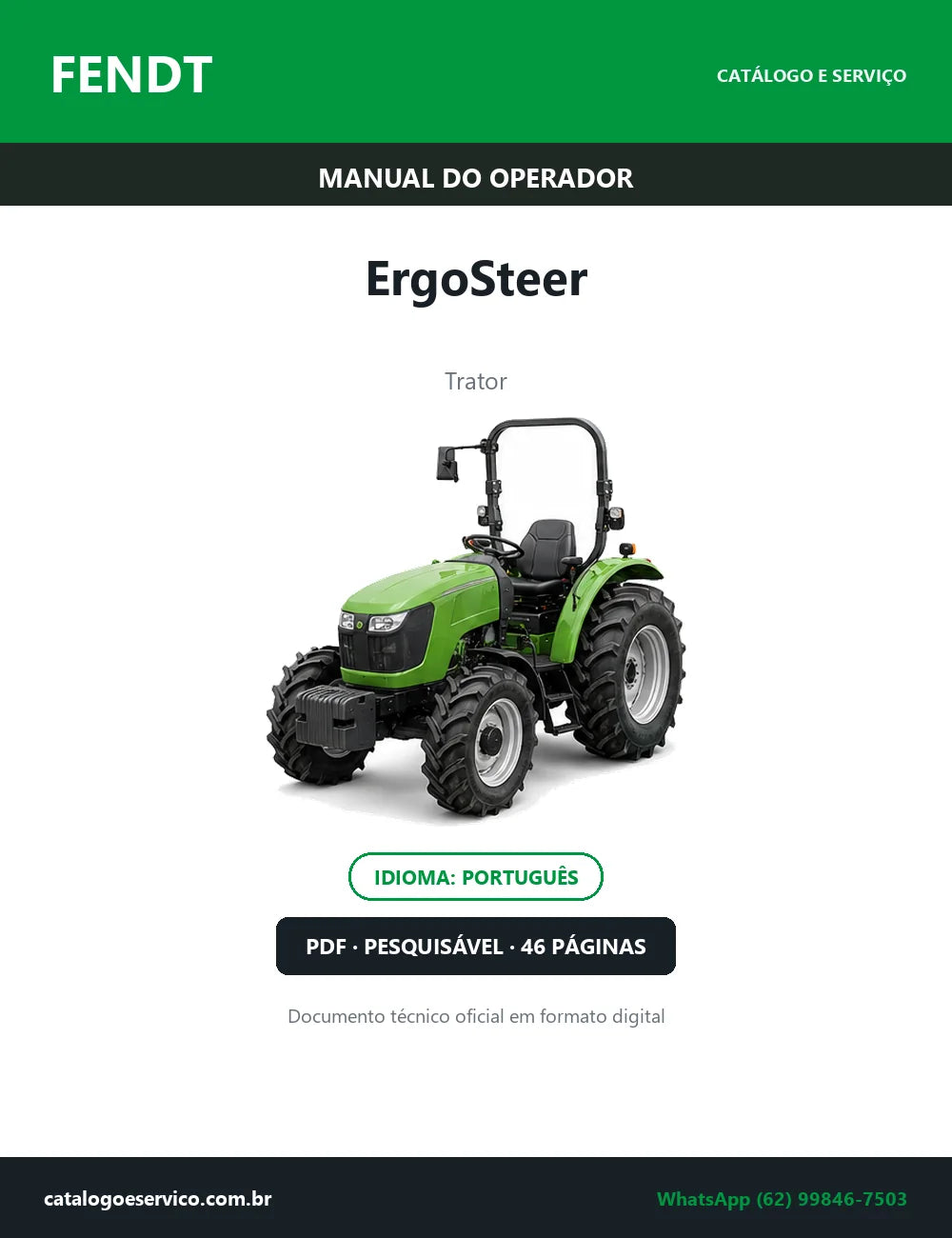 Manual do Operador Fendt ErgoSteer — Trator — 2025 — 46 Páginas em PDF