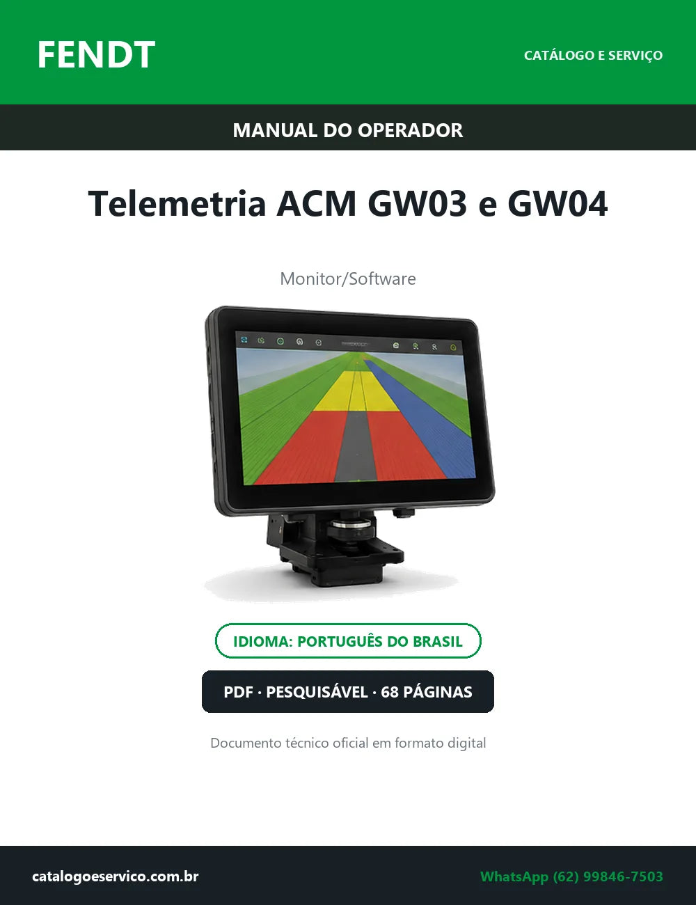 Manual do Operador Fendt Telemetria ACM GW03 e GW04 — 2022 — 68 Páginas em PDF