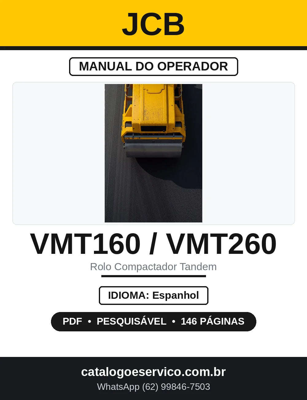 Manual do Operador JCB VMT160 VMT260 — capa