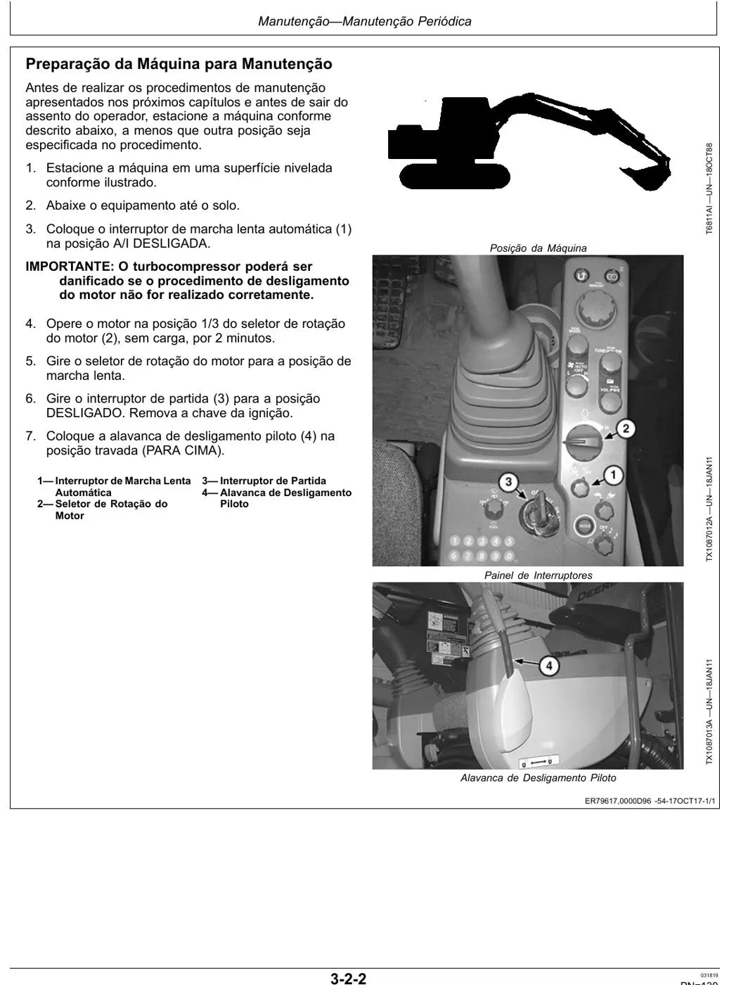 Manual do Operador John Deere 130G e 130GLC — página interna 2