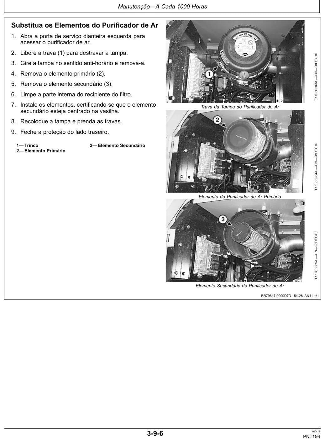 Manual do Operador John Deere 210G e 210GLC — página interna 3