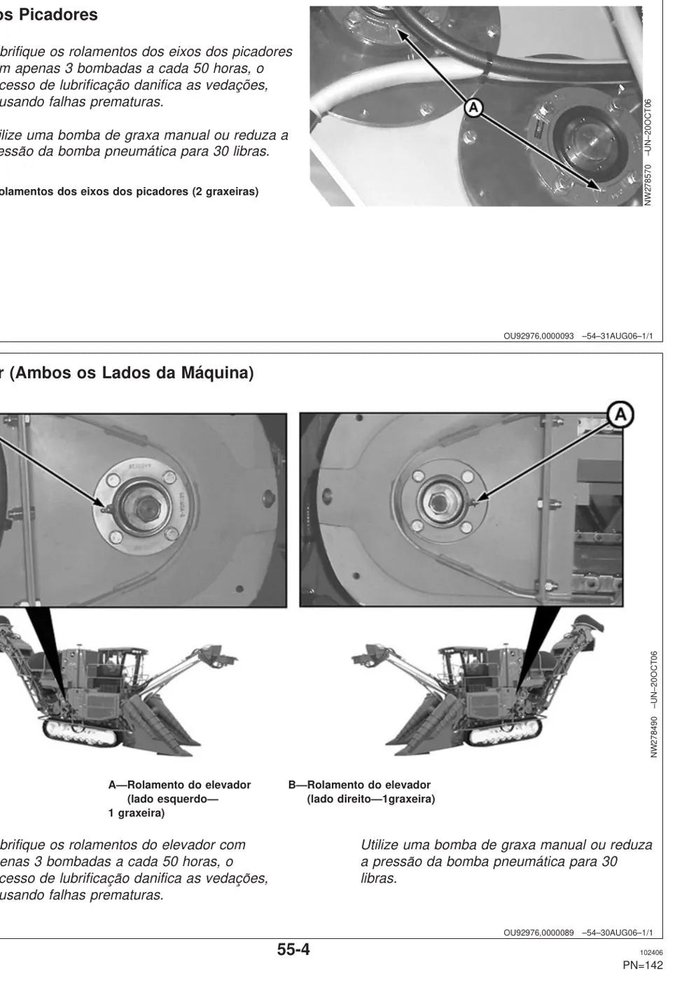 Manual do Operador John Deere 3510 Colhedora de Cana — página interna 1