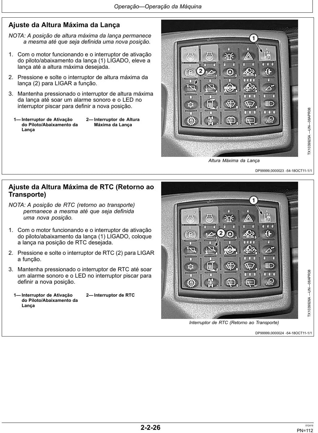 Manual do Operador John Deere 624K-II — página interna 2