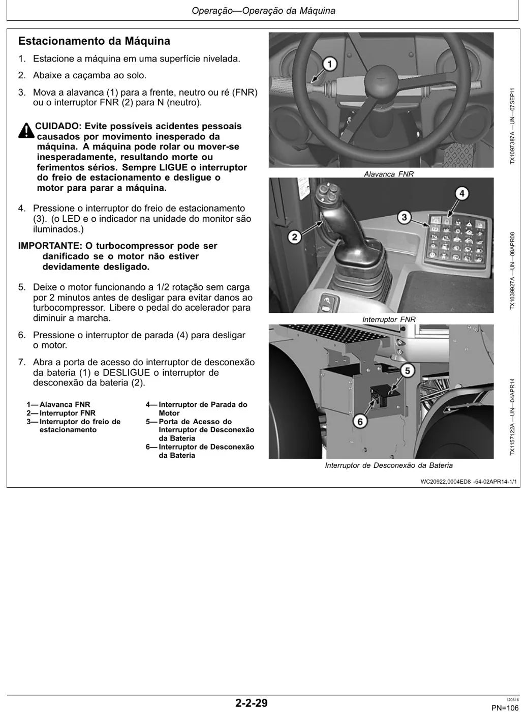 Manual do Operador John Deere 624K — página interna 4