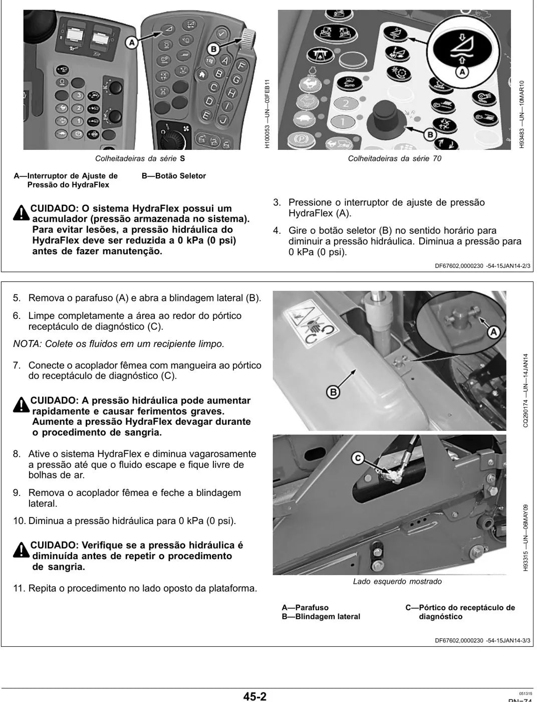 Manual do Operador John Deere 630FD 640FD 645FD — página interna 3
