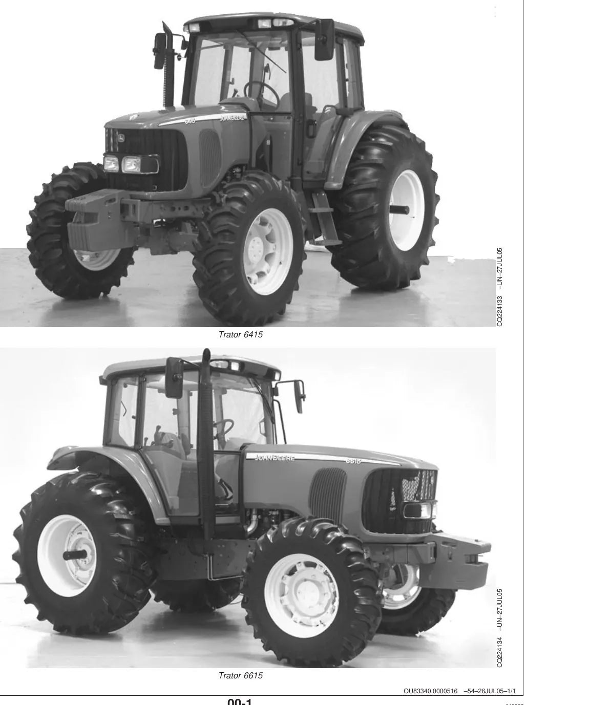 Manual do Operador John Deere 6415 e 6615 — página interna 1