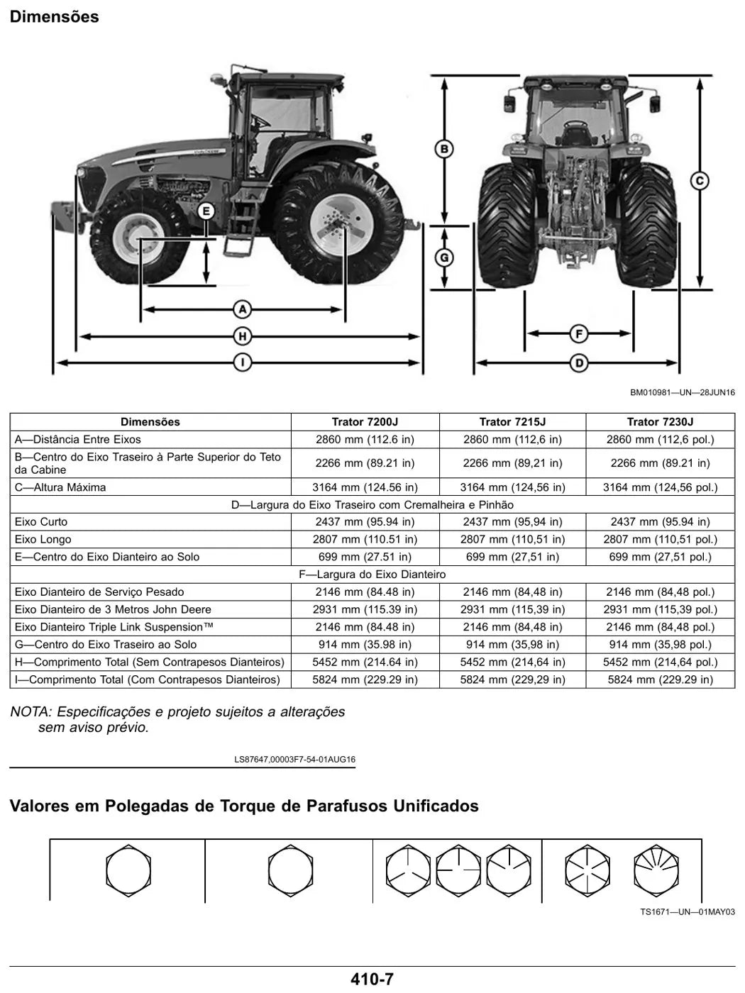 Manual do Operador John Deere 7200J 7215J 7230J Trator — página interna 4