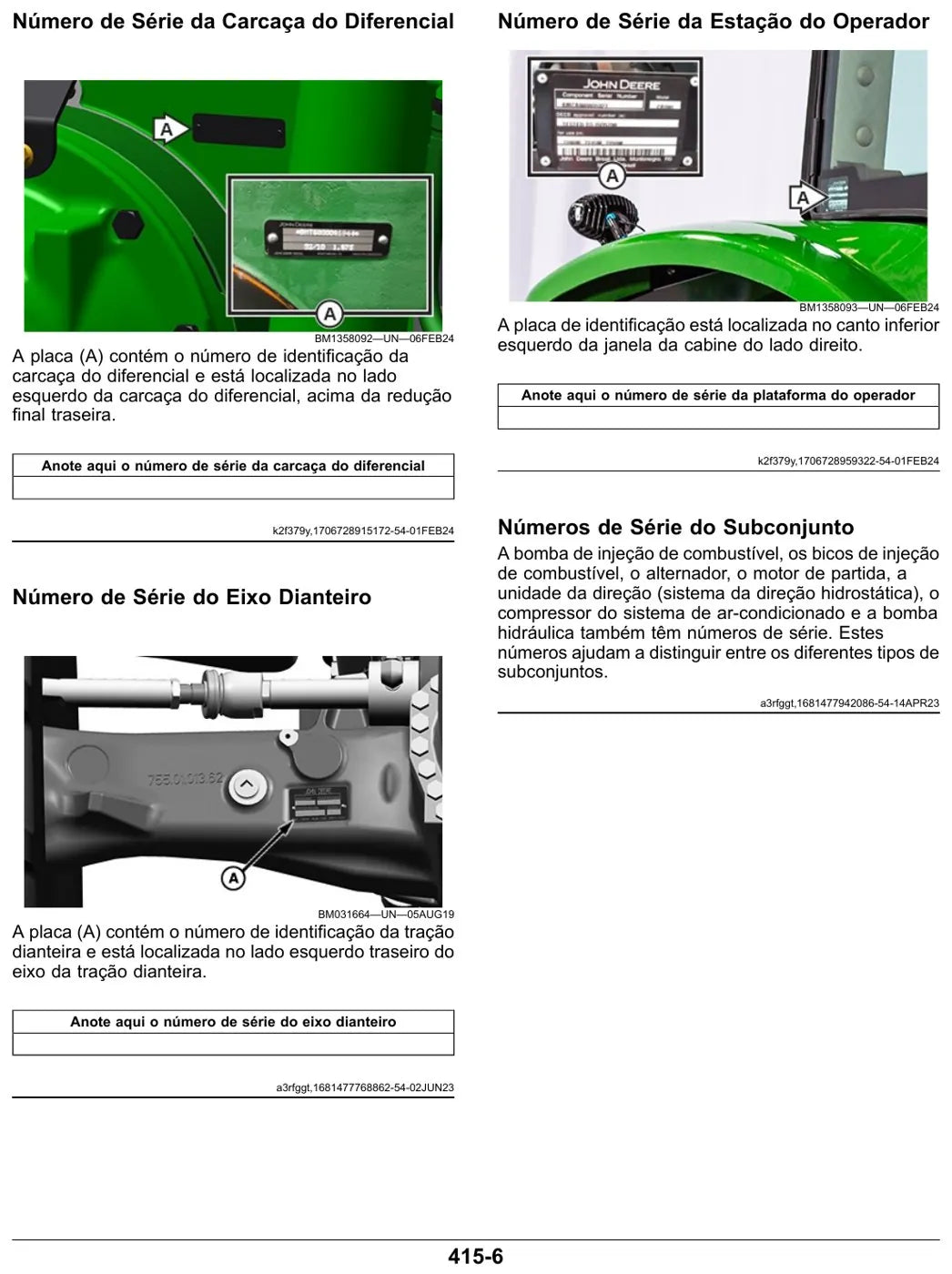 Manual do Operador John Deere 7M200 7M215 7M230 Trator — página interna 4