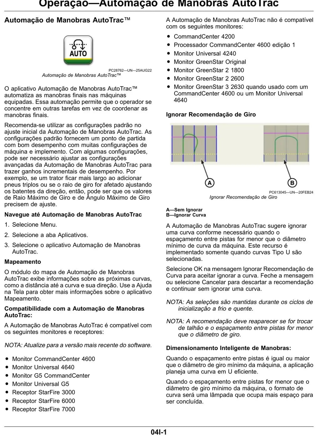 Manual do Operador John Deere G5CS, G510 e G512 — página interna 3