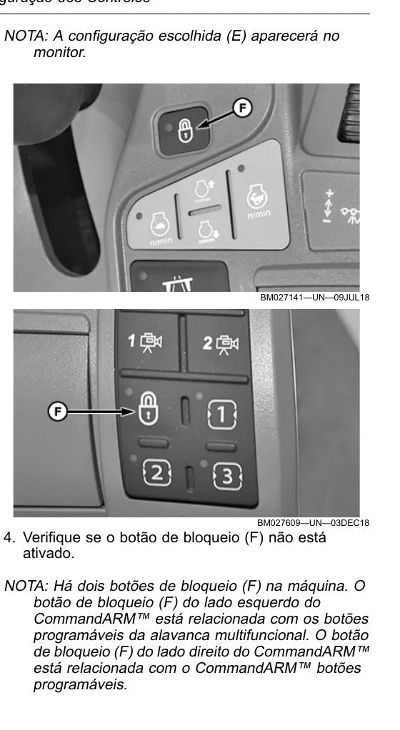 Manual do Operador John Deere M4030 e M4040 — página interna 1
