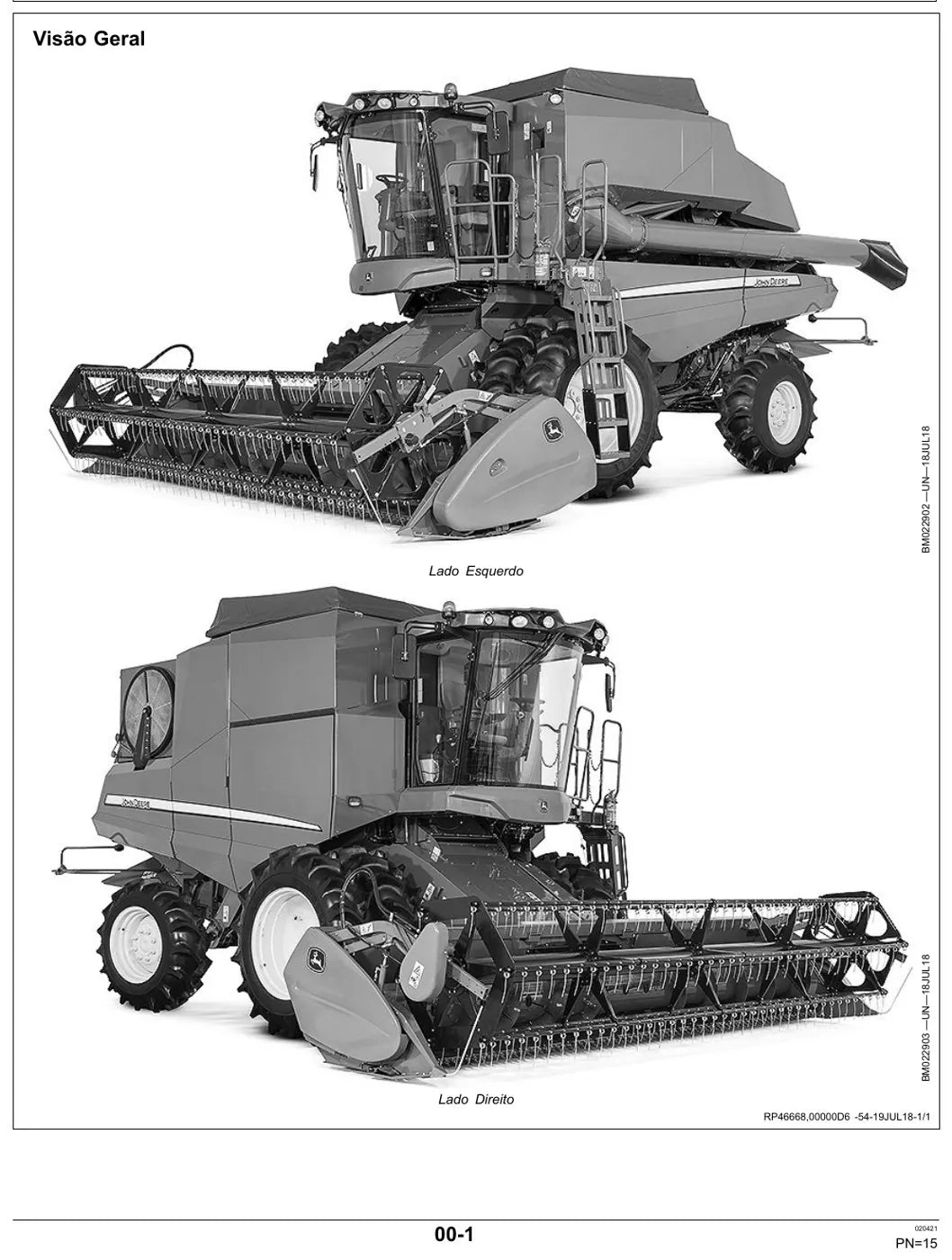 Manual do Operador John Deere S430 e S440 — página interna 1