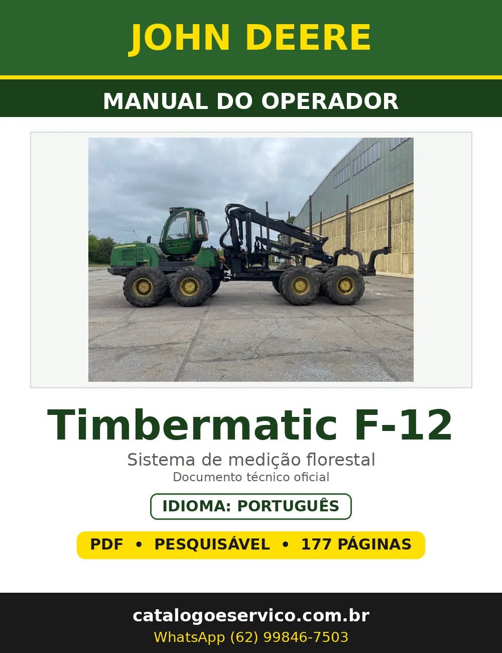 Capa - Manual do Operador John Deere Timbermatic F-12