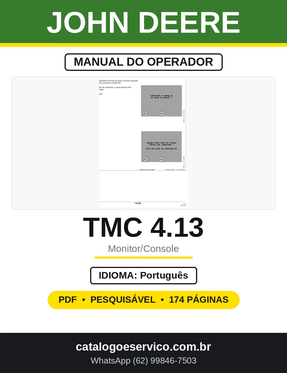 Manual do Operador John Deere TMC 4.13 Forwarder — capa