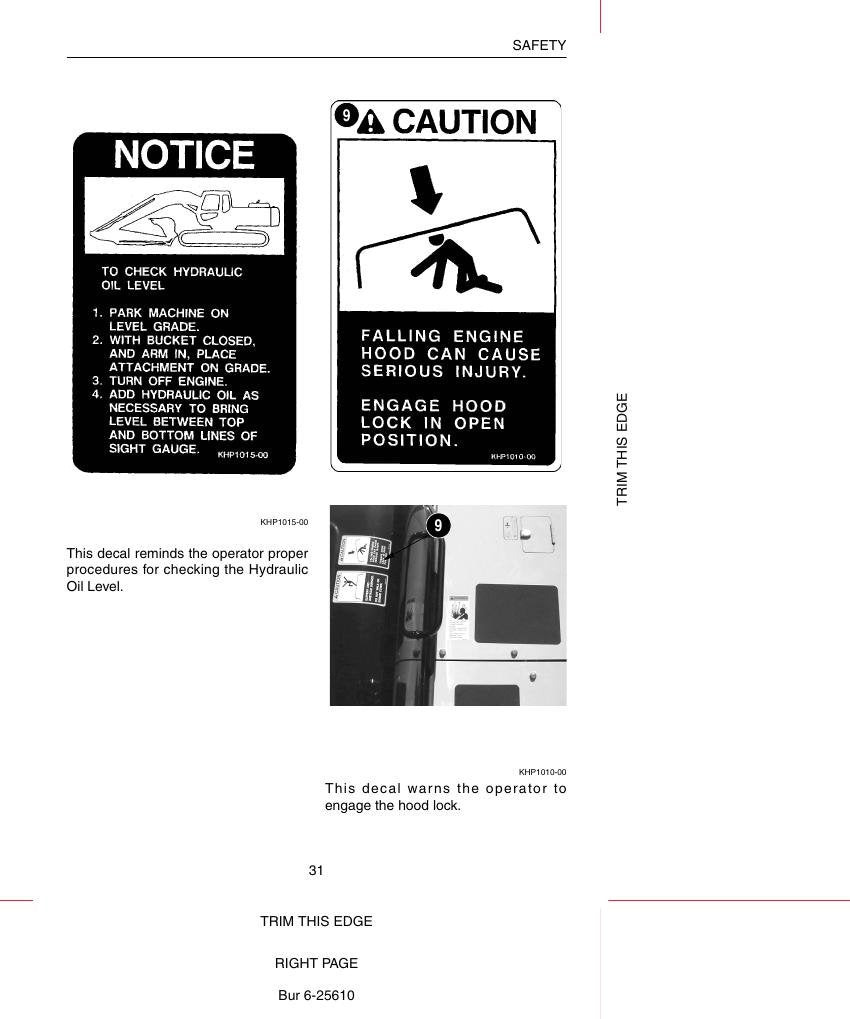 Manual do Operador Link-Belt 290 Escavadeira Hidráulica — página interna 1