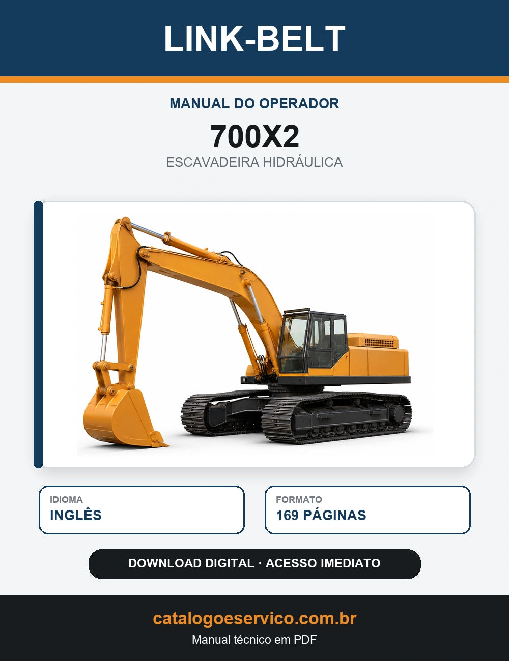 Manual do Operador Link-Belt 700X2 Escavadeira Hidráulica