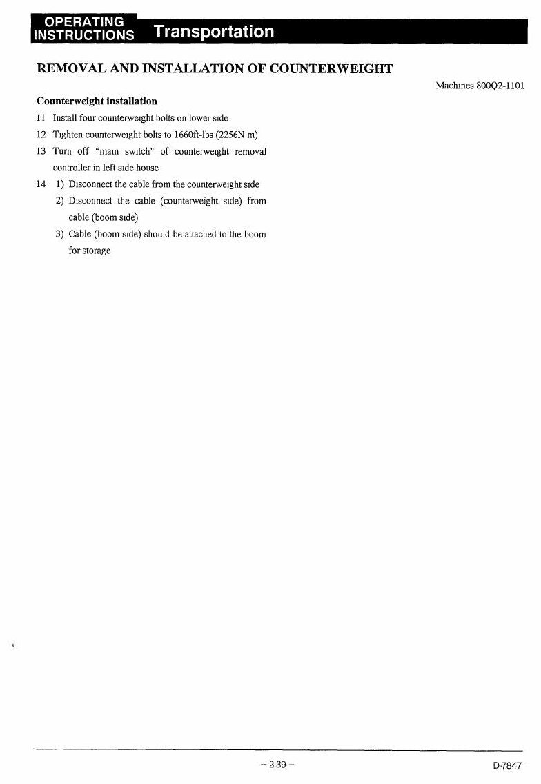Manual do Operador Link-Belt 8000Q2 Escavadeira Hidráulica — página interna 3