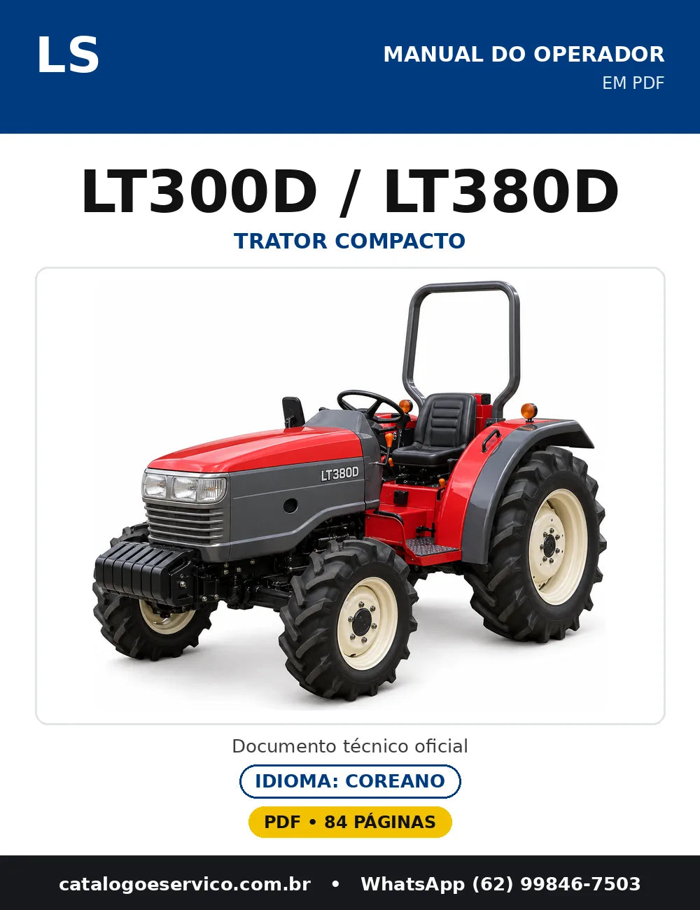 Capa do manual do operador LT300D / LT380D em PDF