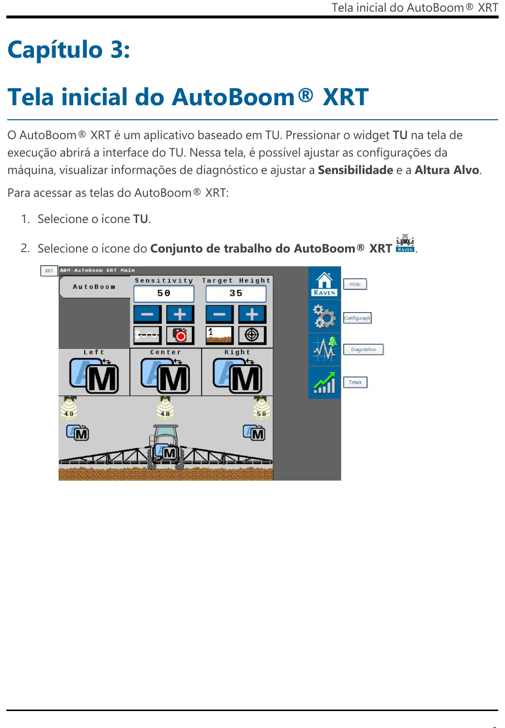 Manual do Operador — Operação Massey Ferguson AutoBoom XRT — Pulverizador — 2024 — 104 Páginas em PDF — página interna 1