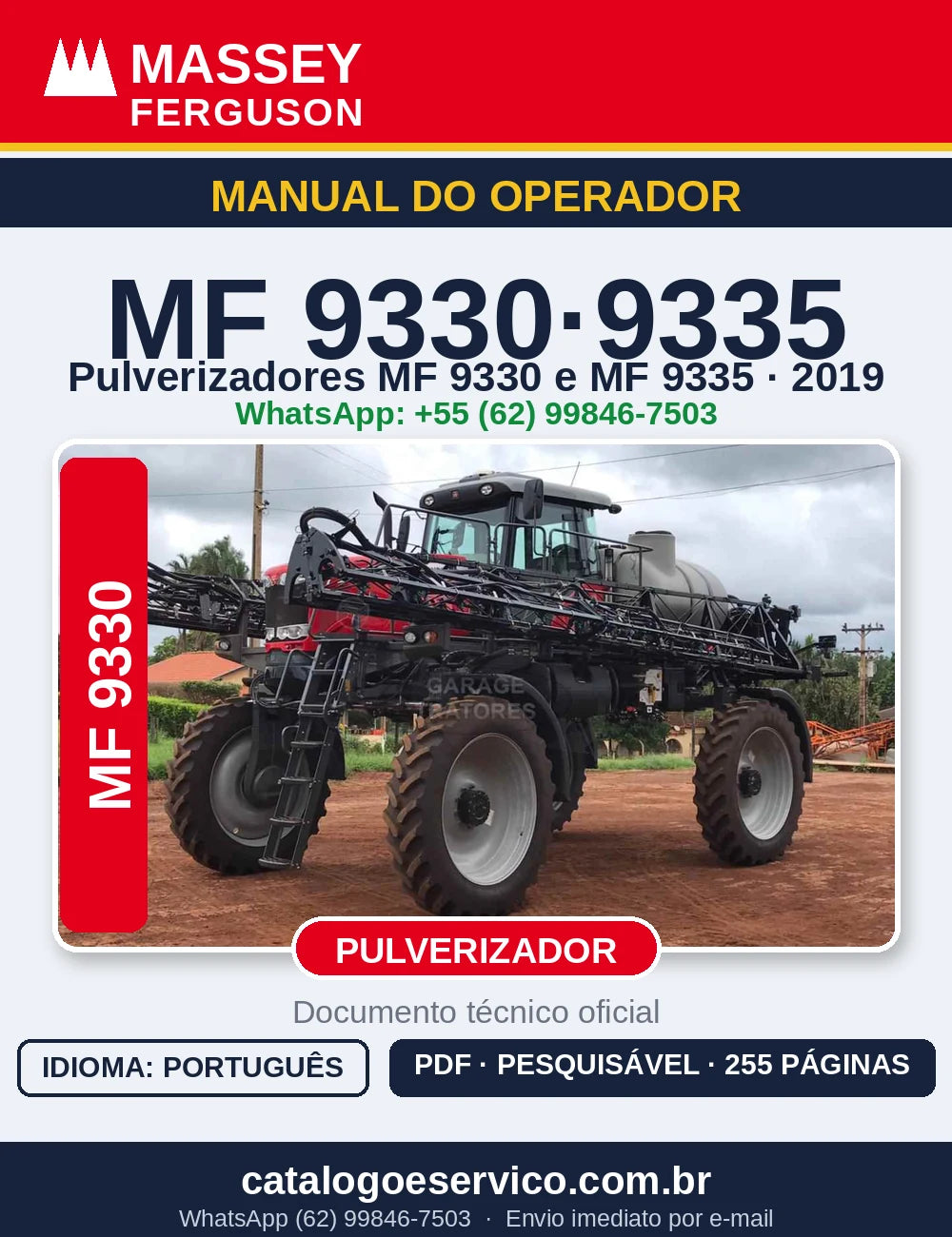 MANUAL DO OPERADOR MASSEY FERGUSON - MF9330, MF9335 - 2019