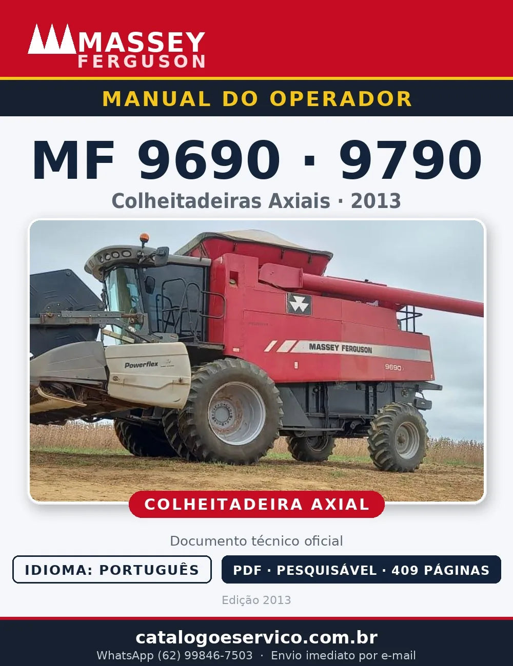 Manual do Operador — Colheitadeiras Axiais Massey Ferguson MF 9690 e MF 9790 (2013)