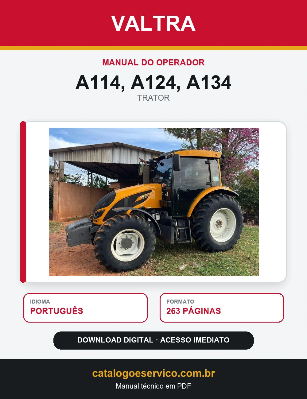 Manual do Operador Valtra - A114, A124, A134 - 2017