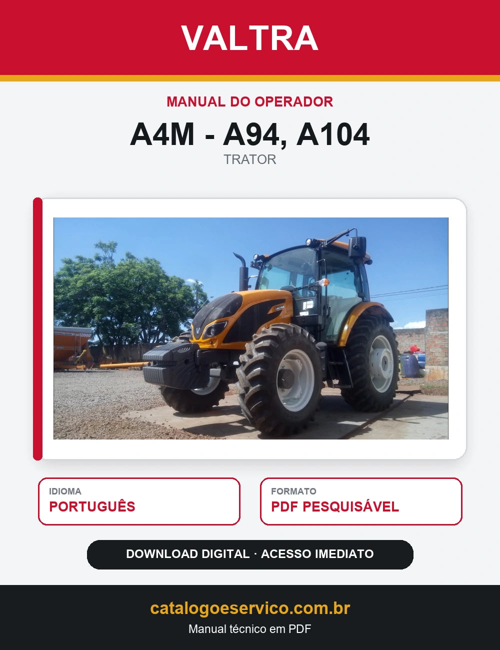 Manual do Operador Valtra - A4m - A94, A104 - 2018