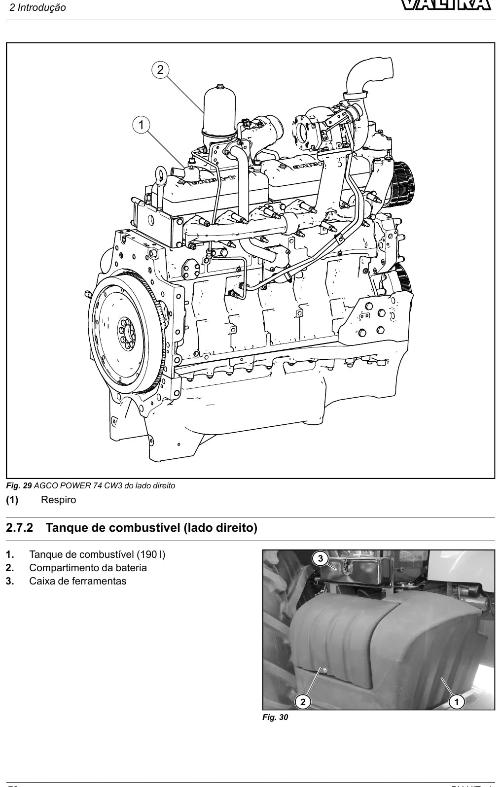 Manual do Operador Valtra BH144 a BH224 HiTech — Trator — Edições 2024 e 2025 — 258 e 254 Páginas em PDF — página interna 2