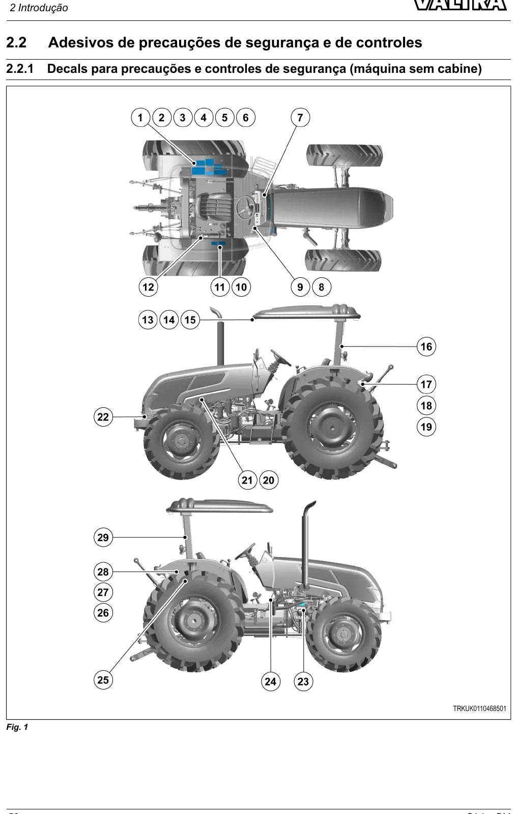 Manual do Operador Valtra BM115 e BM135 — Trator — 2023 — 214 Páginas em PDF — página interna 1