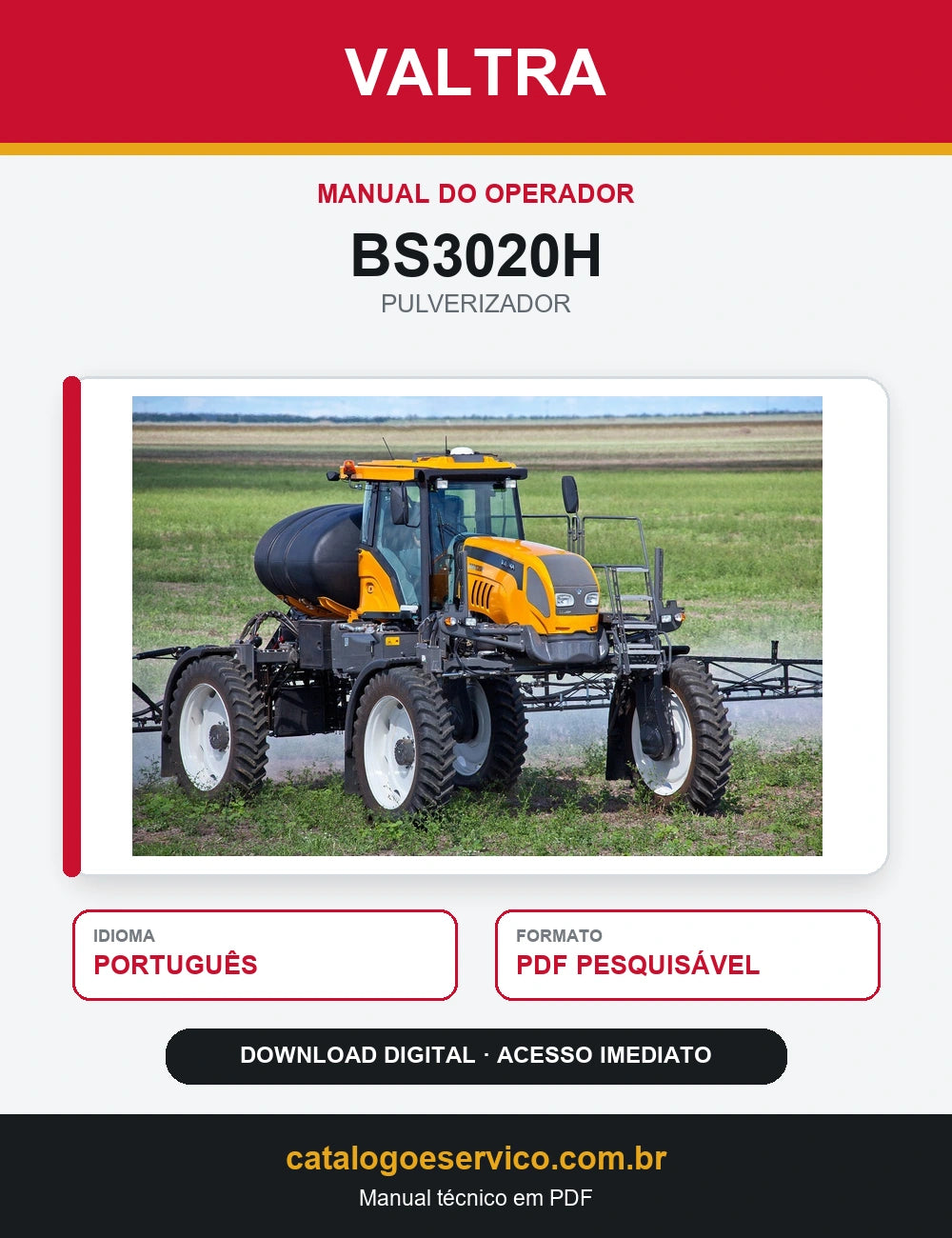 Manual do Operador Valtra - Bs3020h - 2013 - Pulverizador