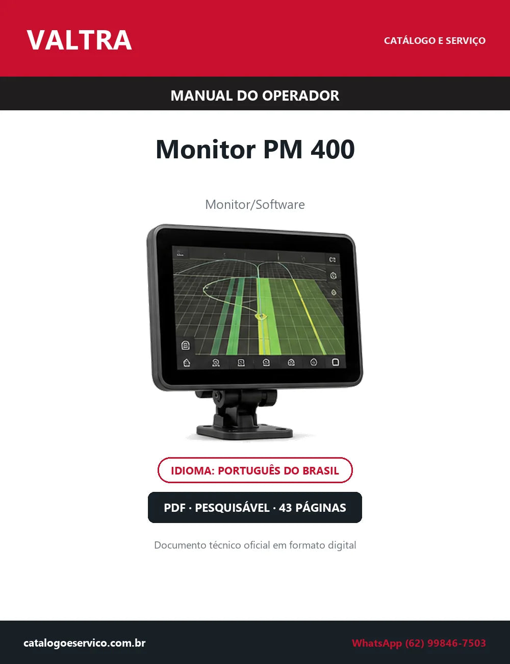 Manual do Operador Valtra Monitor PM 400 — 2013 — 43 Páginas em PDF