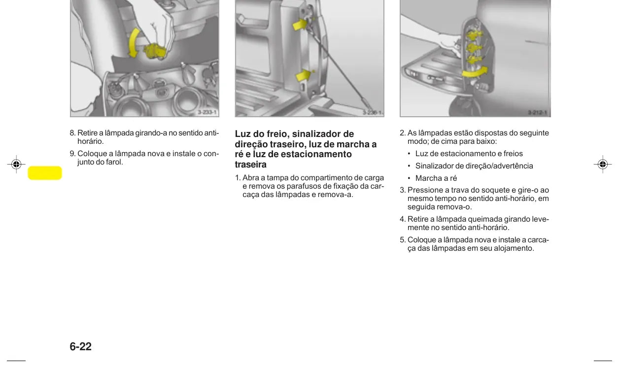 Detalhe de conjunto do Manual do Proprietário Chevrolet S10 / Blazer com as referências de fábrica