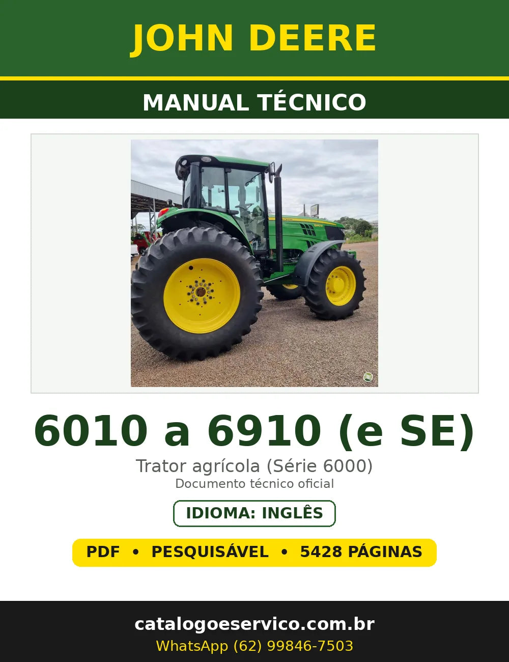 Capa - Manual Técnico John Deere 6010 a 6910 (e SE)