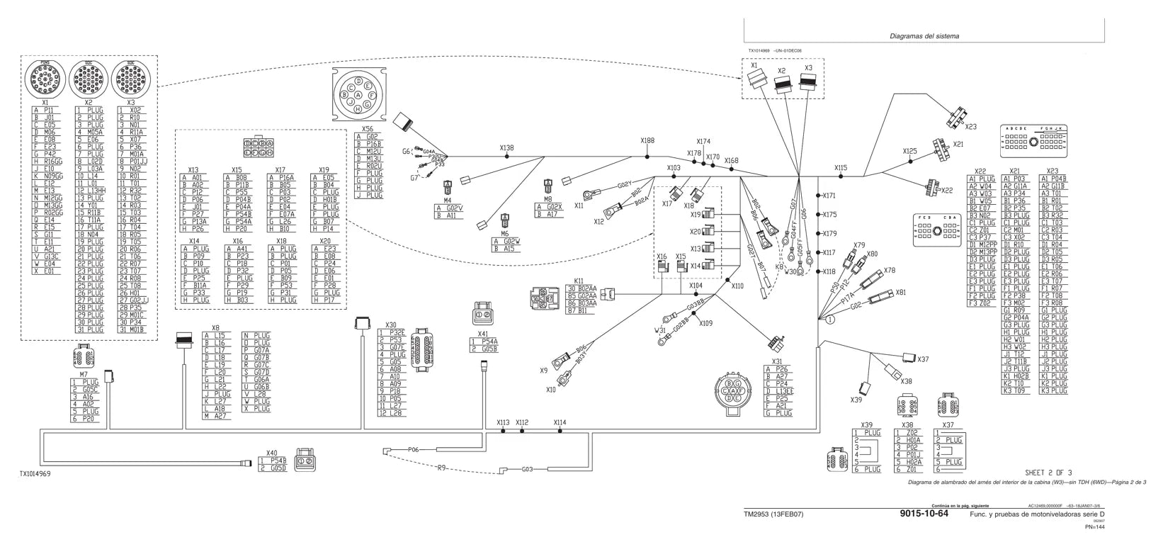 MANUAL ELÉTRICO HIDRÁULICO JOHN DEERE - 670D, 672D, 770D, 772D, 870D — diagrama técnico (detalhe)