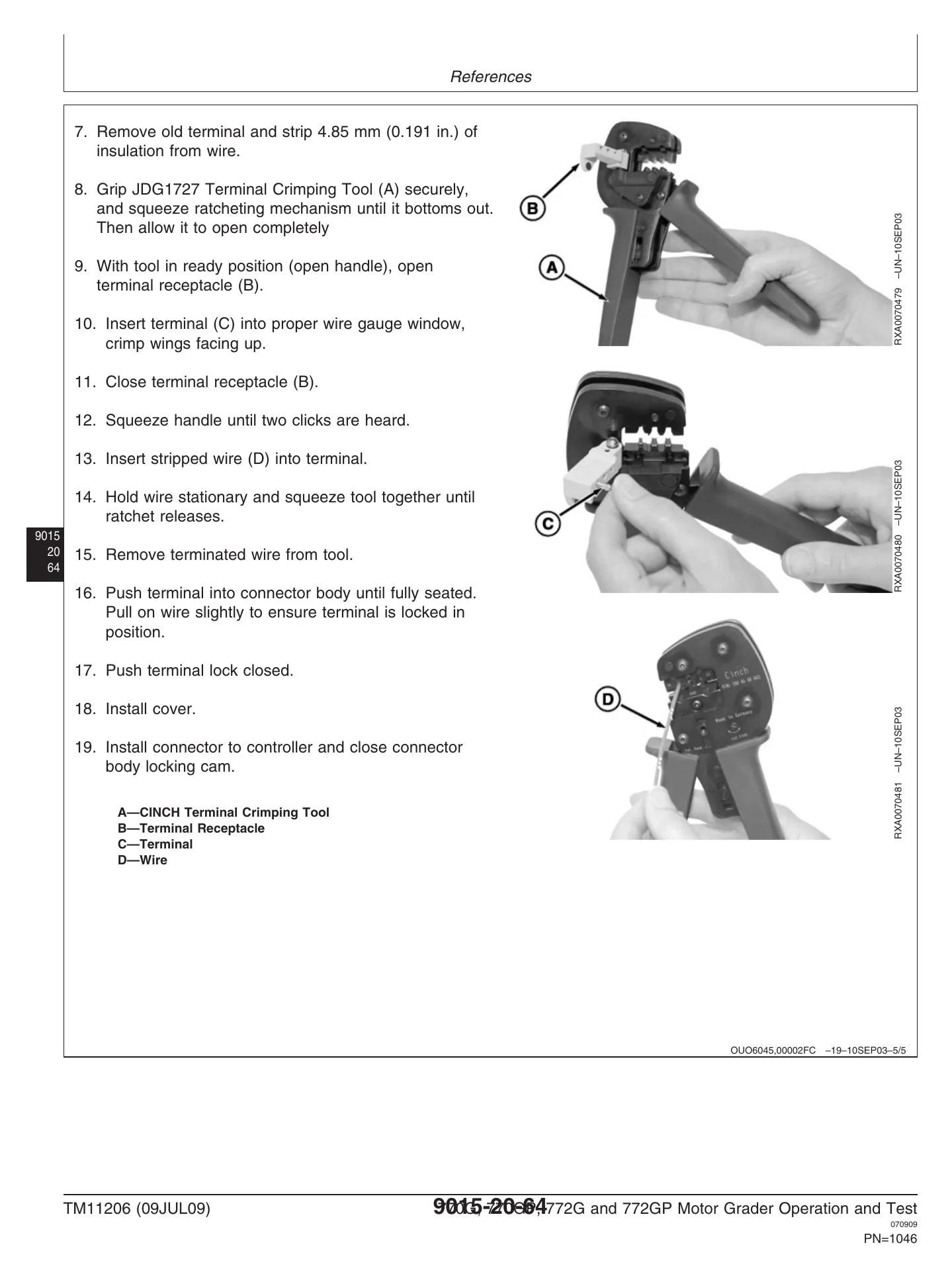 MANUAL ELÉTRICO HIDRÁULICO JOHN DEERE - 770G, 770GP, 772G, 772GP — diagrama técnico