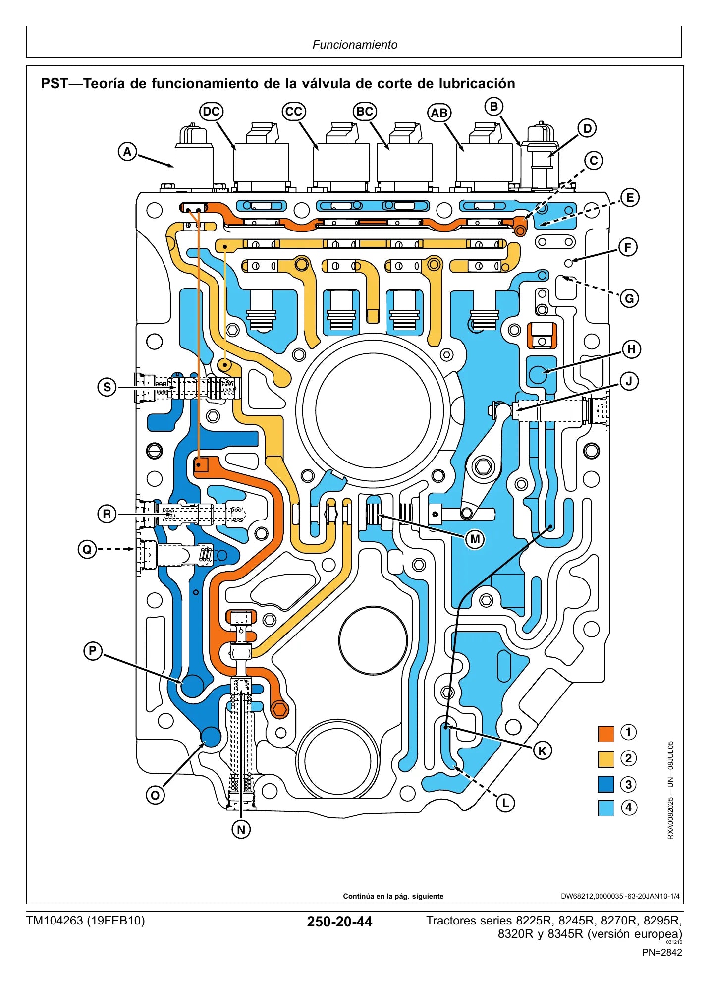 MANUAL ELÉTRICO HIDRÁULICO JOHN DEERE - 8225R, 8245R, 8270R, 8295R — diagrama técnico