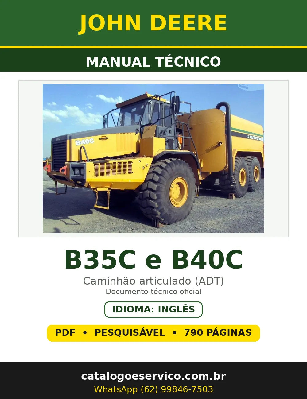 Capa - Manual Técnico John Deere B35C e B40C