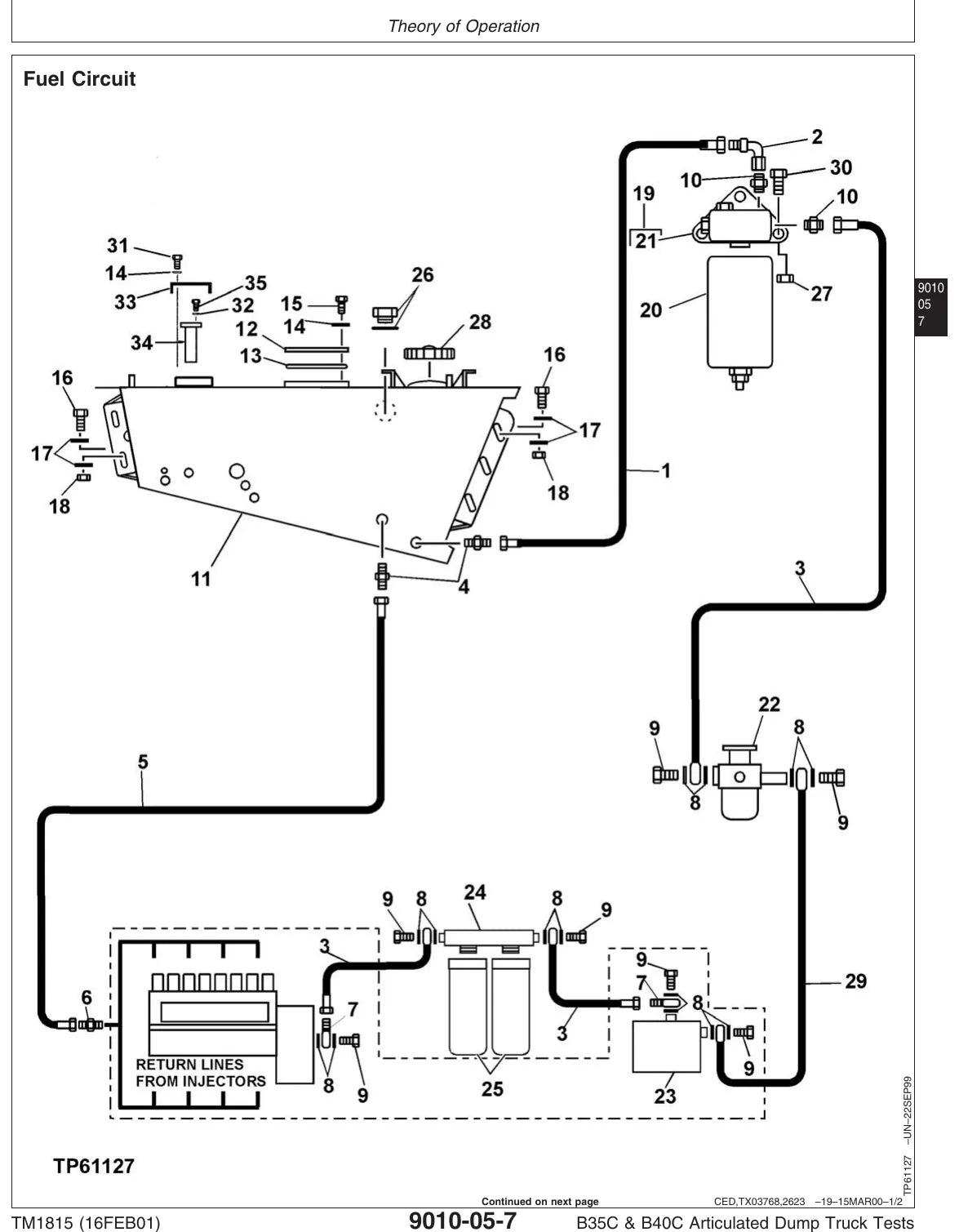 Manual Técnico John Deere B35C e B40C — ilustração técnica 1