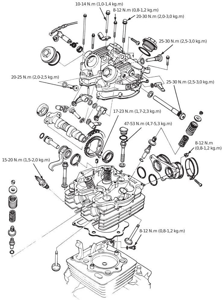 Manual Oficina Serviço Honda Xlx 250 R - diagrama 2