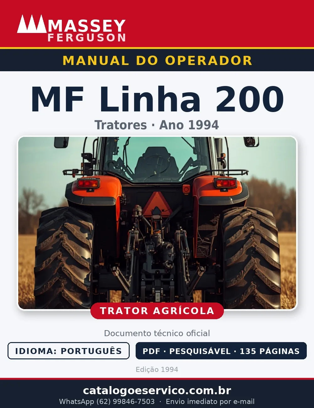 Manual do Operador — Tratores Massey Ferguson Linha 200 (Ano 1994)