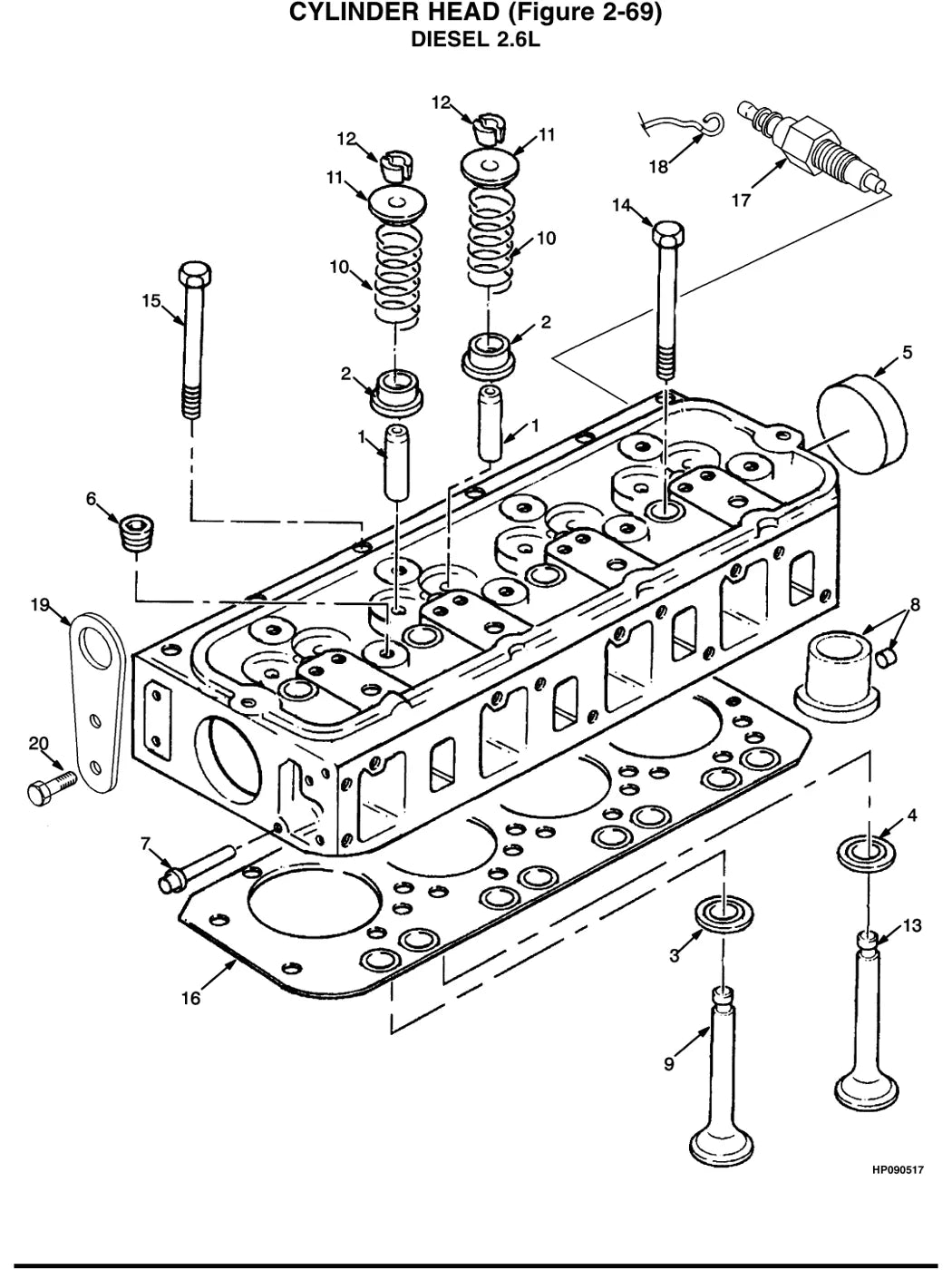 Detalhe de componentes ilustrados no Catálogo de Peças Hyster H45XM a H60XM (H177)