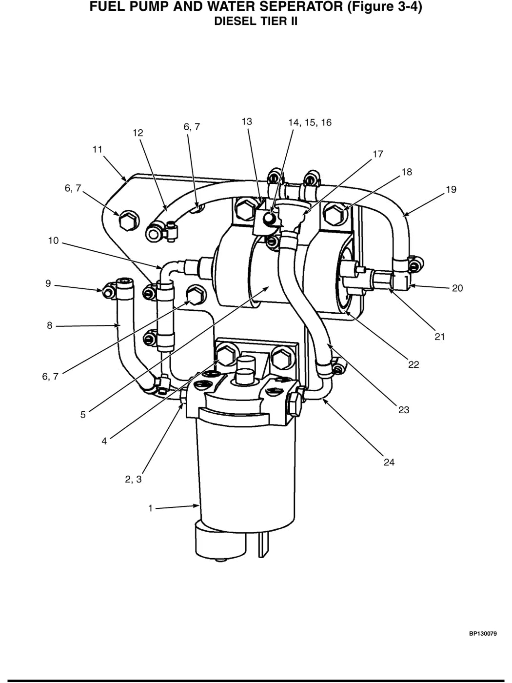 Detalhe de componentes ilustrados no Catálogo de Peças Hyster H70XM a H120XM (L005)