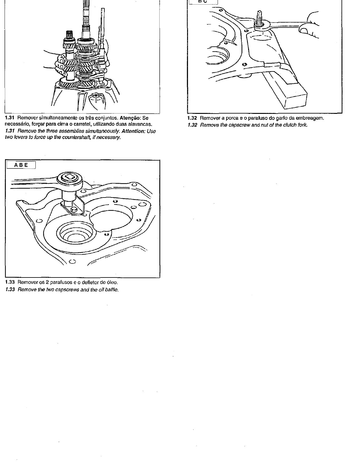 Manual de Serviço Caixa de Câmbio Clark CL-2205 (A a D) — página interna 1 do PDF (Manual de Serviço)