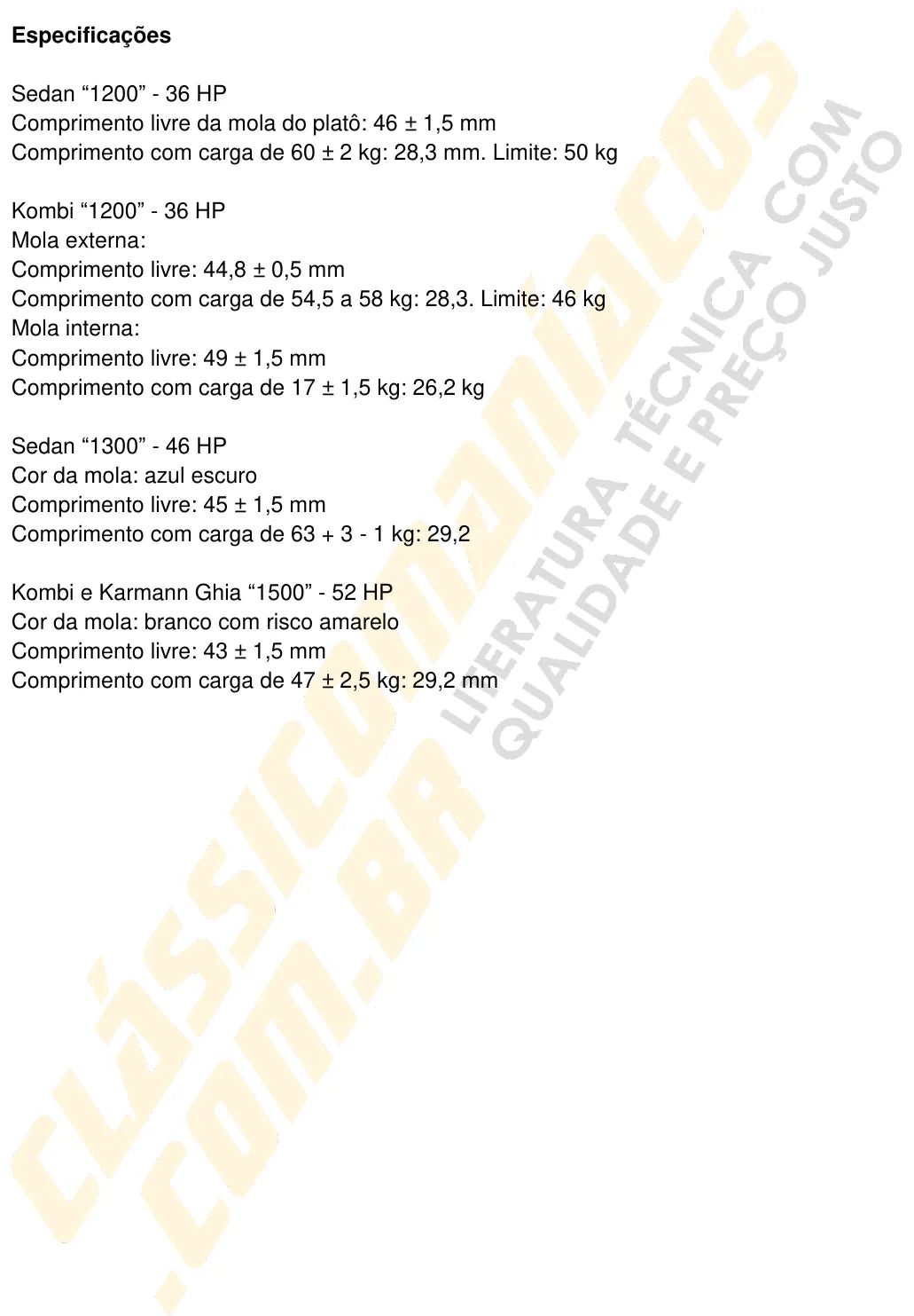 Manual de Reparação Câmbio VW Fusca Kombi Variant TL Karmann Ghia — página interna 1 do PDF (Manual de Reparação)