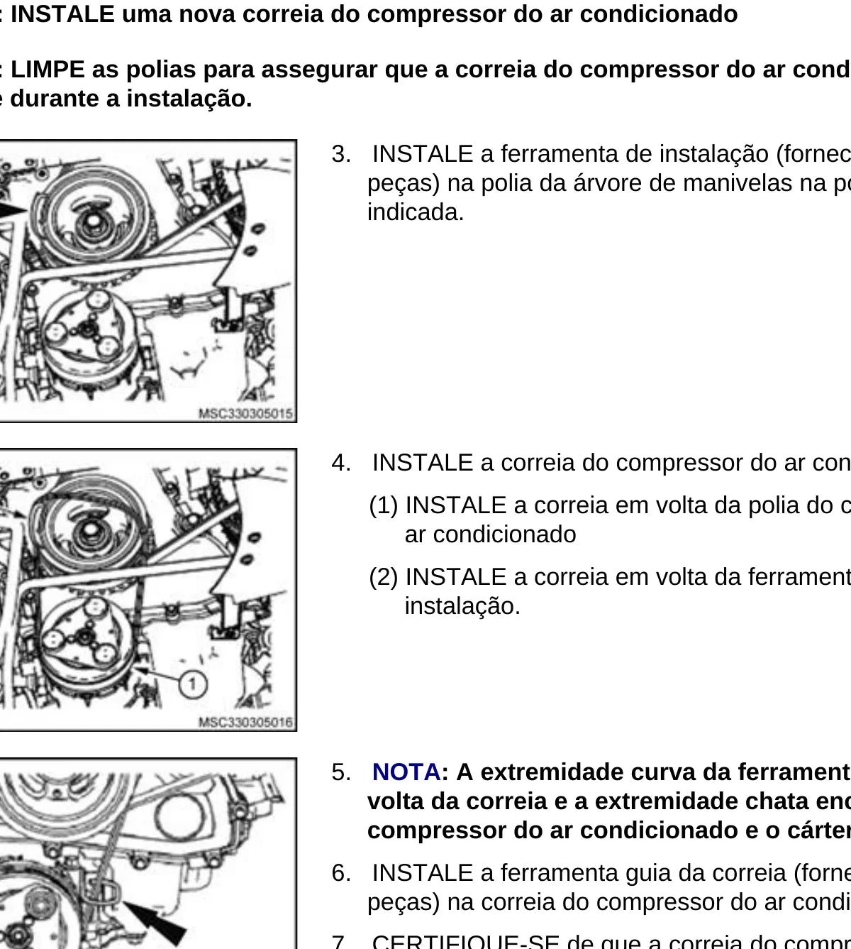 FORD Motor 2.0 Duratec HE — diagrama — página interna do manual de serviço